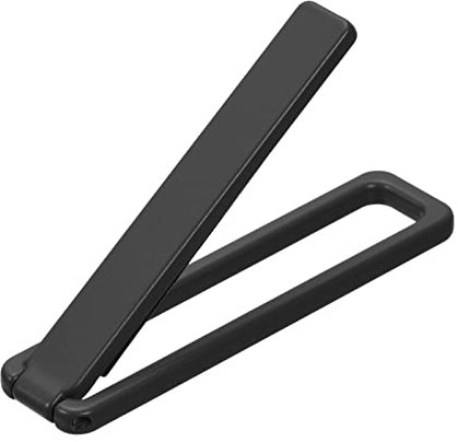 sourcing map Thin Cell Phone Kickstand, Horizontal & Vertical Desk Stand, Stick on Folding Phone Stand for Most Smartphones, Tablets, Black