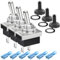 Gebildet 3Stück Metall-Kippschalter 25A 12V DC/15A 24V DC/10A 250V AC/15A 125V AC SPST EIN/Aus 2-polig 2 Positionen mit Upgrade wasserdichter Abdeckkappe für Auto KN3D-101