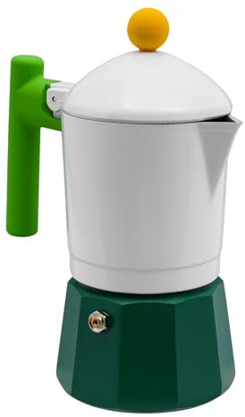 SOPERIT Cafetière électrique extraction Machine à expresso Moka Aluminium haute pression de type distillation W/poignée anti-brûlures 150ML Convient à la plupart des cuisinières (Vert)