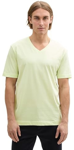 TOM TAILOR 1045834 T-Shirt, 29078-Lime Cream Green, L Uomo