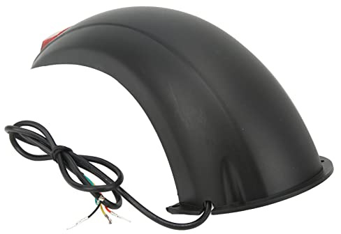 POENVFPO 1-Zoll-Kotflügel für Elektroroller, Hinterer Kotflügel für Roller, mit Lampe, Hinterer Kotflügel für Elektroroller, Schwarz, Hinterer Kotflügel für Roller, Kotflügel