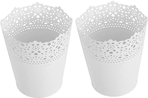 BCOATH 6piezas Cubos De Hierro Diseño Hallow para Almacenamiento De Flores y Decoración De Escritorio Organizador Multifuncional para Maquillaje y Arreglos