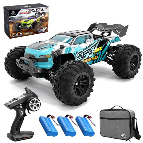 X-Verse SG116 MAX 1:16 Remote Control Car, 1:16 Waterproof RC Cars, 80 km/H 4WD RC High Speed Off-Road with Brushless Motor for Adults, 3 Batteries
