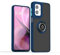 SEAHAI Case for Motorola Moto G55 5G, Ultra Thin Hard Translucent PC Matte Back Soft TPU Silicone Dual Layer Hybrid Shockproof Cover, with Ring Holder Kickstand, Royal blue