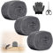 3 Rouleaux Laine D'acier, 9M Paille de Fer, Fil de Nettoyage Wire Wool, Laine Dacier Anti Rongeur, Laine Anti Rongeur avec Gants et Ciseaux pour Sceller les Interstices Nettoyage Polissage Entretien