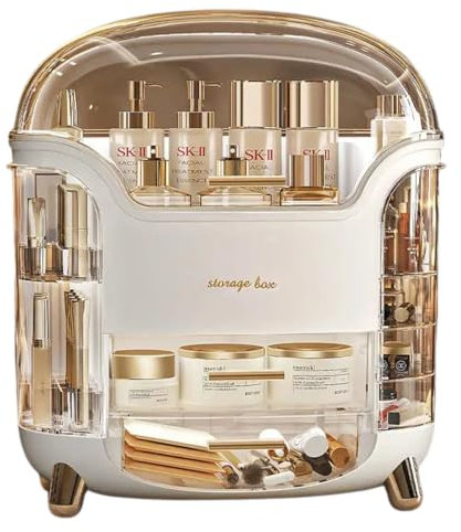 Smartbies Large Capacity Makeup Organiser Storage | Skincare Organiser With Drawers | Beauty Cosmetic Organisers for Bathroom, Dressing Table | Perfume Storage Box