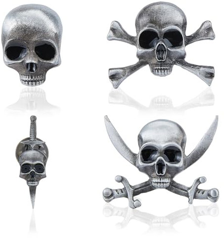 SUPERFINDING Gothic Skull Brosche Punk Skelettkopf Kreuz Schwert Brosche Pin Totenkopf Und Dolch Abzeichen Pin Legierung Totenkopf Emaille Pins