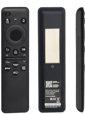 BN59-01432A Voice Solar Remote Control Replacement for Samsung Smart TV Remote Control - with Bluetooth and C-Type Charging, for Samsung NEO QLED, Crystal UHD, OLED 4K TV - Black