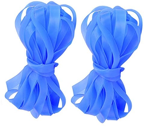iplusmile 2pcs Elastic Ropes Extra Gym Rope Jumping Bulk Skipping Home Exercise Twine Thick Rope Jump Rope Blue