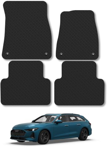 Audi A5 (2025+) [Avant] 5mm Rubber Car Mats | Heavy Duty Rubber Tailored Fit Floor Mats Full Coverage Durable Waterproof Accessories Easy Clean Anti Slip Made in the UK