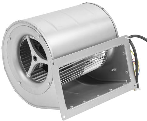 KANBCNG Ventola centrifuga da 150 W, in acciaio, 840 m³, 1300 giri/min, doppia ventola di aspirazione per camino, ventilatore, radiatore, barbecue, camper, silenziosa