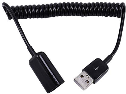 NONDK Spiral Coiled USB A male to A female adapter adaptor Cable 1M 3FT