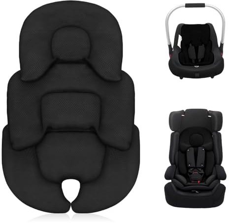 SGZIOO Sitzverkleinerer Babyschale, Neugeboreneneinsatz Babyschale, Weiches Körperstütze und Kopf für Babyautositze, Kinderwagen, Schwarz