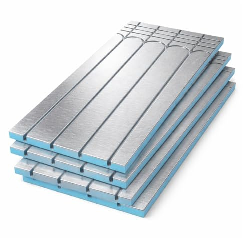 Underfloor Heating Insulation Board Aluminum XPS 50pcs 16mm Pipe 1200x600x20mm Foil Coated Low Profile Quick & Easy Installation