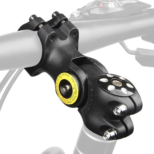 Zenzemwa Lenkervorbau - Fahrradlenker Vorbau 31,8 mm, Lenkererhöhung aus Aluminium ±60° einstellbar, vorbau 31,8 mit Sechskantloch-Design, Fahrrad Lenker erhöhen für MTB