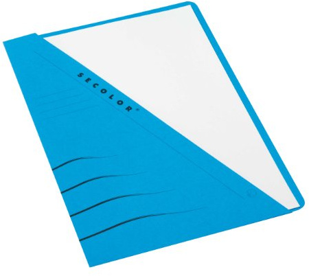 Jalema 3153302 Secolor Sichtmappe A4, Karton, C2C, für die Loseblatt-Ablage, 10er Packung, blau