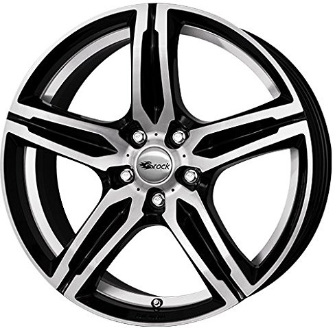Brock B29 schwarz front-poliert 7,5x17 ET35 5.00x112.00 Hub Hole 66.60 mm - Alu felgen