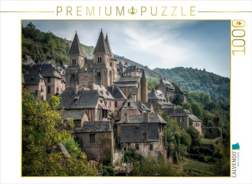 CALVENDO Puzzle Conques, das Dorf | 1000 Teile Lege-Größe 64 x 48 cm Foto-Puzzle für glückliche Stunden