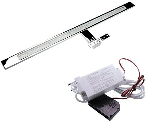 Dali 600 LED Aufbauleuchte 600mm 6500K Kaltweiß - [ Spiegelleuchte Schranklampe Badlampe Badleuchte Wandleuchte Wandlampe Spiegellampe Beleuchtung Aufbauleuchte] (Mit Driver)