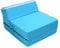 Best For Kids Kindersessel für Spielen, Schlafen und Sitzen, verstellbar, hochwertig, 3-in-1, mit Matratze (Hellblau, 60x160x12)