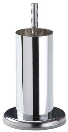 Furniture Legs Europe Möbelfuß rund Chrom Höhe 10 cm (M8) | Hohe Qualität Kaltgezogen Stahl