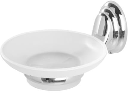 TrAdE Shop Traesio Porta Supporto Sapone SAPONETTA PIATTINO Acciaio Vetro Muro Parete ARREDO Bagno