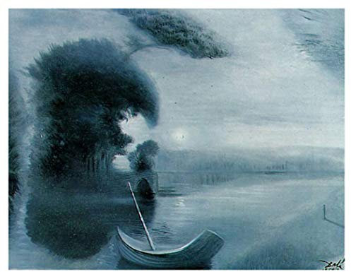 JH Lacrocon Metamorphose Von Hitler Gesicht In Eine Mondlandschaft Mit Begleitung von Salvador Dali - 120X95 cm Landschaft Leinwand Gemälde Handgemalt Reproduktionen Gerollte Wandkunst für Wohnzimmer