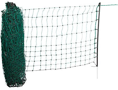 AKO Elektronetz, Kleintier- und Katzennetz, grün, 77cm, Einzelspitze - 25m - Katzen, Fuchs, Marder, Reiher, Otter - Universell einsetzbar für alle Kleintiere - Garten, Camping, Fischteichschutz