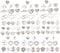 Zhiheng Assorted 93pcs Heart Shaped Alloy Pendants Love Charms Bracelet Necklace Beads Wine Glass Charms for Jewellery Making Birthday Christmas Valentine's Gift