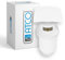 ATCO® Ablaufventil Waschbecken Design Pop-Up Ventil Ablauf Ablaufgarnitur Excenter Exzenter Abfluss Siphon Waschtisch PU37 mit Überlauf weiss eckig