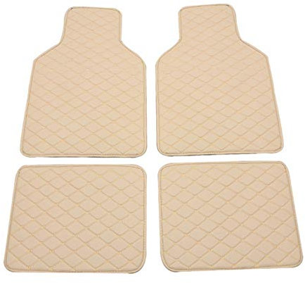 FußMatten Auto Auto Fussmatte Auto Zubehör Gummi Auto Matten Auto Teppich Beige,One Size