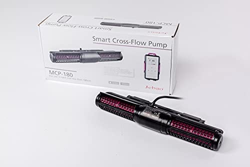 Jebao MCP Smart Cross Flow Pumpe mit LCD-Display Controller für Salzwassertank Magnetfuß (MCP-180), Schwarz
