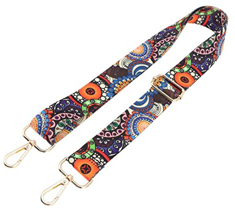 Vaguelly Retro Patterned Strap Adjustable Banjo Strap with Hooks Musical Instrument Belt Replacement