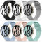 6 Stück Galaxy Watch Armband - Kompatibel Mit Samsung Watch 5 Pro 45mm, 6 Classic 43mm 47mm, 4 Classic 42mm 46mm - Weich Silikon Sport Armbänder Verstellbar für 7/6/5/4 40mm 44mm