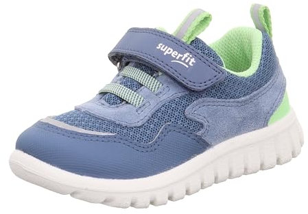 Superfit SPORT7 Mini Sneaker, BLAU/HELLGRÜN 8000, 25 EU