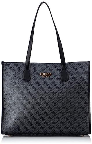 GUESS Silvana Tote Coal Logo