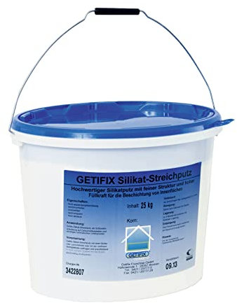 GETIFIX Silikat-Streichputz für eine feine Struktur und hohe Füllkraft 25 kg, als Schlussbeschichtung Klimaplatten