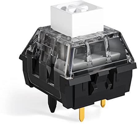 kutethy Kailh Box V2 Interruttore bianco per tastiera meccanica da gioco, piastra a 5 pin montata/RGB/SMD, impermeabile, interruttore a leva MX (108 pezzi, bianco)