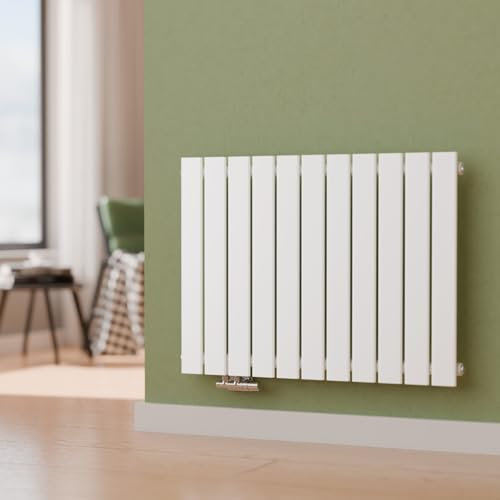 S'AFIELINA Heizkörper Flach Paneelheizkörper 630x850mm Einlagig Weiß Seitenanschluss Heizung Flachheizkörper Horizontal 618 Watt
