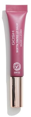 GOSH getönter Lipbalm mit LSF 15 I veganer Lippenpflege-Stift mit Farbe in Berry (006) I geschmeidig weiche Lippen ohne Kleben I parfümfreier Glossy Booster I feuchtigkeitsspendender Lippenbalsam