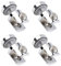 4 Pcs Glass Clamp Clip Adjustable Glass Bracket Glass Shelf Brackets Solid Glass Clamp for Glass Cabinet Kitchen Table Shelves for 5-10mm Thick Glass
