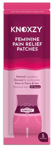 KNOXZY Feminine Pain Relief Patches (5 Patches) | Period Cramp Relief | Period Pain Relief | Menstrual Pain Relief | Endometriosis Pain Relief | Period Patch | PCOS | (Pack of 1)