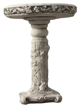 Schöne Tränke Verziert aus Steinguss perfekt für den den Garten die Terrasse oder den Vorgarten ist Frostfest Witterungsbeständig und Neu 76cm H, JA-064