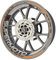 Komplettes Set Felgenrandaufkleber für Honda Supermoto Motorrad Premium Qualität (Aufkleber für beide Felgen) (Orange)