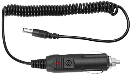 12V / 24V Zigarettenanzünder Adapter auf Hohlstecker ⌀5,5mm / 2,10mm | 90cm Spiralkabel | wechselbare Sicherung für KFZ PKW LKW Traktor ATV Quad