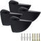4 Pcs Adjustable Shelf Bracket Support Holder Clips with Screws & Expansion Tubes for 3-20mm Thickness Wood/Glass Shelves Black Alloy Wall Mount Floating Shelves Clamps Bathroom Fixings Hardware [L]