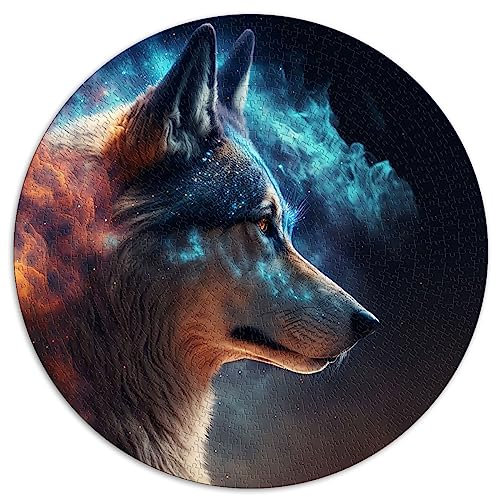 Puzzle für Erwachsene, 1000 Teile, runde Husky-Puzzles, geeignet für Erwachsene und Kinder über 12 Jahre, Papppuzzles, Lernspiel für Erwachsene und Kinder, Größe: 67,5 x 67,5