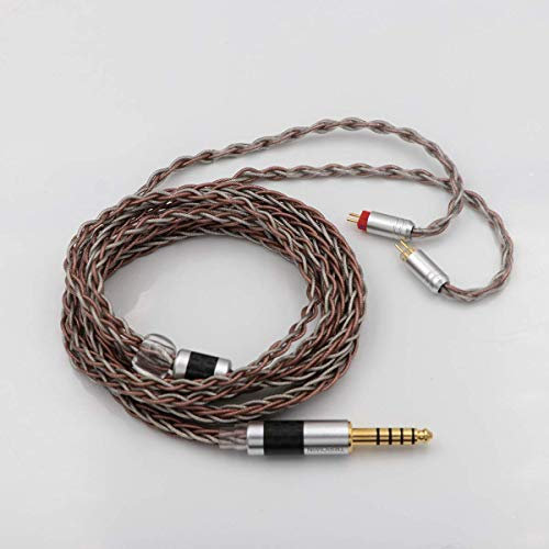 LINSOUL Tripowin C8 - Cable de repuesto trenzado para auriculares BL03 KZ ZS10 PRO AS10 ZS10 ZS10 ZS10 ZS6 ES4 ZST ZSR TRN V80 (2pin0,78 mm, conector de 4,4 mm)