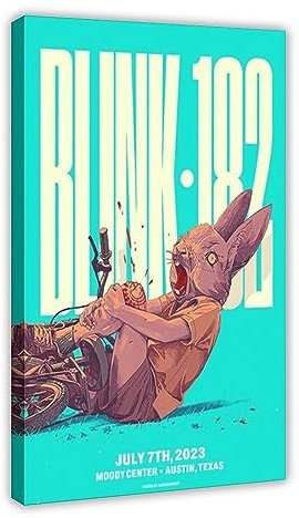 TONFON Blink Poster & 182 World Tour Austin Juli 7 2023 Poster Leinwand Poster Wandkunst Dekor Druck Bild Gemälde für Wohnzimmer Schlafzimmer Dekoration Rahmenstil 60 x 90 cm