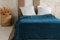 Linder Tagesdecke, Velours, Waffelmuster, 240 x 260 cm, Marineblau